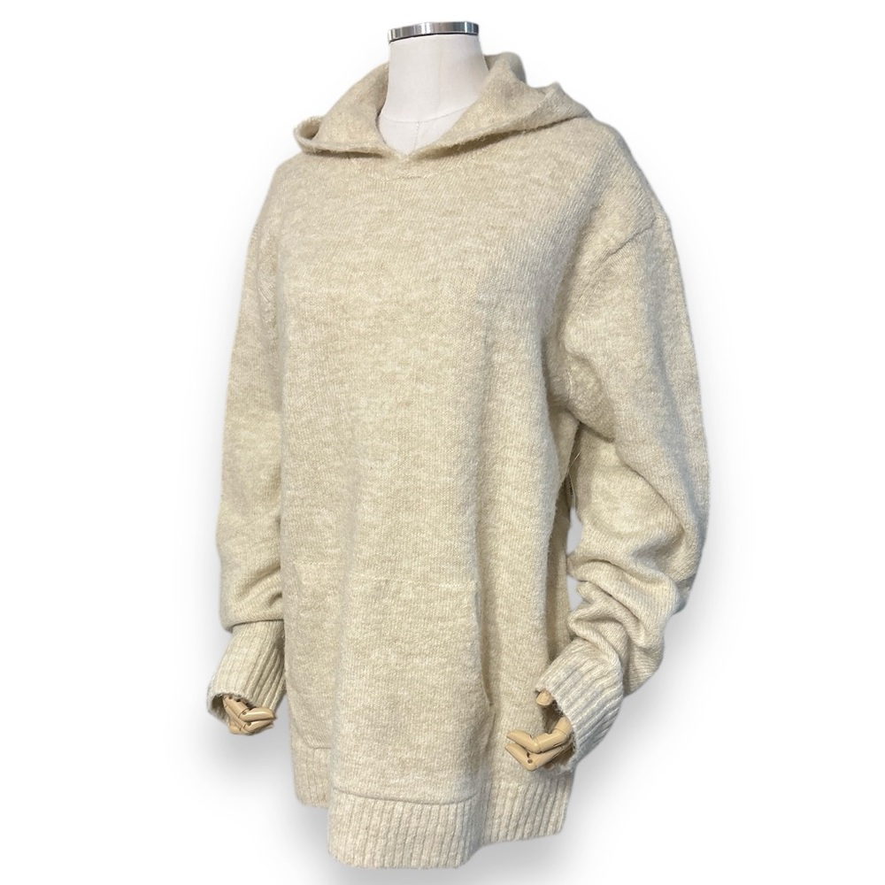 OLD NAVY Loose Fit Pullover Sweater Hoodie Oatmeal Heather